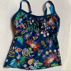 Into the Blue by American Blue Colorful Floral Swimsuit Top
